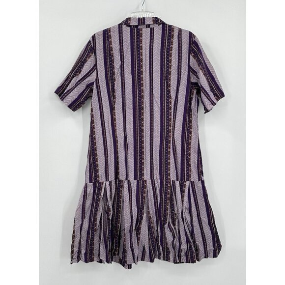 vintage 60s DROP WAIST DRESS mod go-go short sleeve flower child hippie XL - Picture 5 of 6